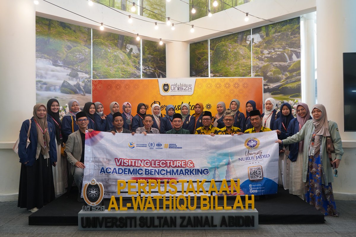 UniSZA_library's tweet image. Lawatan dari Universitas Nurul Jadid, Jawa Timur, Indonesia.

Tarikh: 13 November 2025 (Khamis)
Masa: 11.30 pagi
Peserta: 50 orang pelajar dan 2 orang  pengiring

#UniSZA
#perpustakaanalwathiqubillah
#uniszapastitahu
#IlmuDemiFaedahInsan
#ProudlyUniSZA
#lawatankepwbunisza