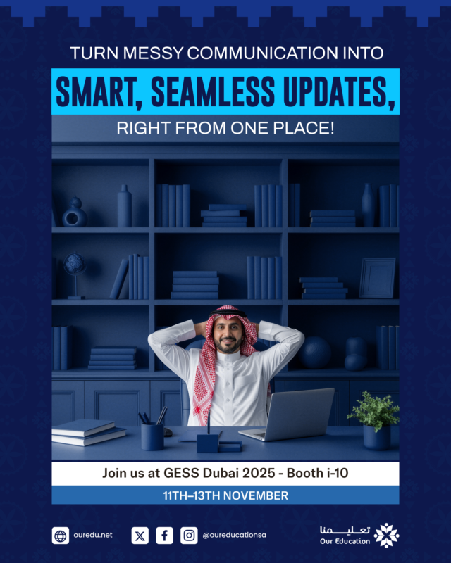 OurEducationSA's tweet image. Manage your entire school from one place with Ouredu
No more lost messages or scattered communication, everything is unified, organized, and delivered on time.

Experience smart school management today!
vist.ly/4e6q6
#Ouredu #SmartManagement #EdTech #GESSDubai2025