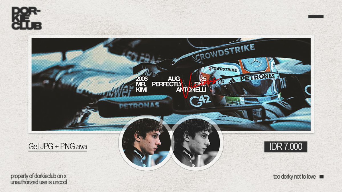 dorkieclub's tweet image. Mohon bantu repost, terima kasih! #zonauang 

🏎️ __ Etalase ready stock telah diperbaharui. Tersedia koleksi F1 drivers: Max, Kimi, Oscar, dan Lando dalam balutan Vicious. Harga tertera di media tertaut, ketuk DM Deka untuk mengajaknya pulang!

#zonaba #zonajajan