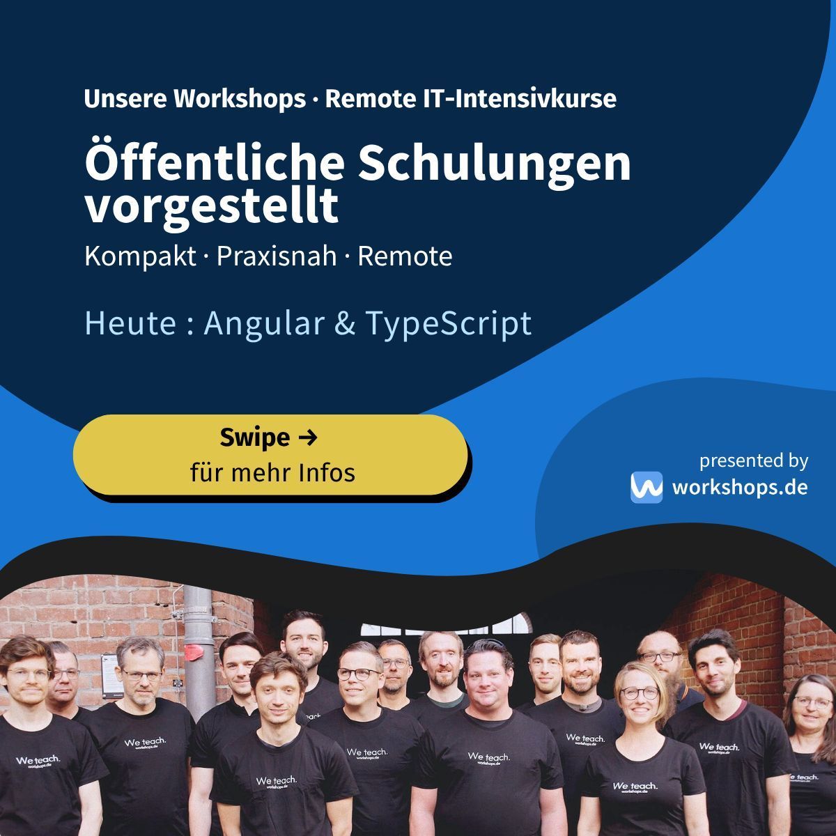 workshops_de's tweet image. 🚀 Starte durch mit Angular &amp;amp; TypeScript!
Lerne, performante SPAs mit modernen Features aus Angular 20+ zu entwickeln.

💻 Kompakt · Praxisnah · Remote
👉 workshops.de/seminare-schul…

#Angular #TypeScript #Webentwicklung #Coding #WorkshopsDE #workshop