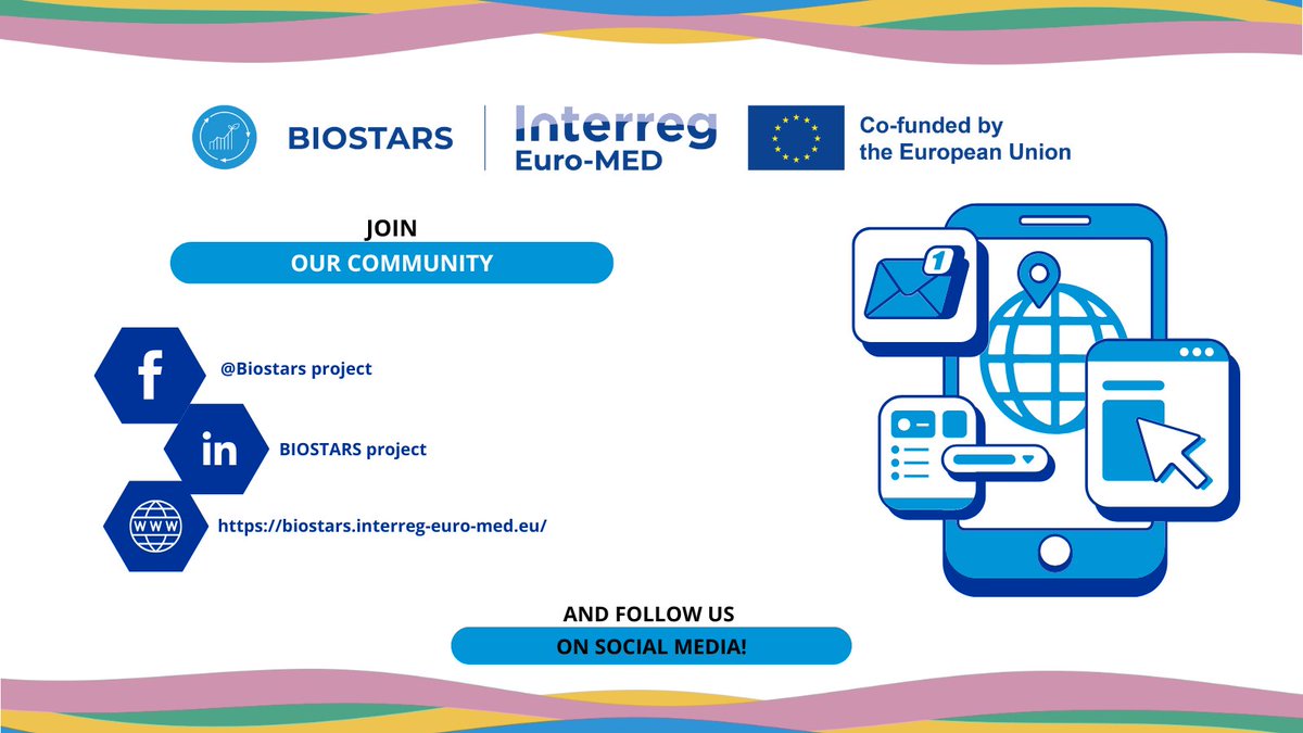 CTAndaluciaENG's tweet image. 👥 Stay connected with our #EUproject BIOSTARS!

We’re supporting rural Mediterranean communities to become startup villages rooted in circularity, innovation and sustainability. 🌿

📲 Follow the journey, explore the tools, and join the movement:
🔗 Website | LinkedIn | Facebook…
