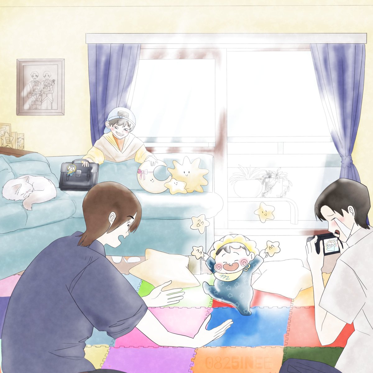 0825inee's tweet image. Family🌞🌛⭐️💫#JuniorMark #Jummo #Paul