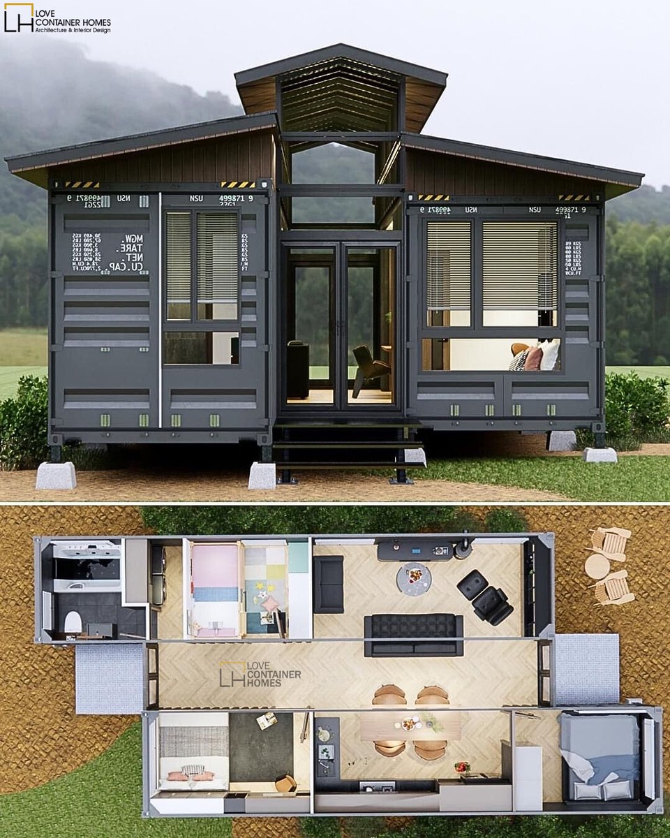 LCH_studios's tweet image. Would you live in a house built out of shipping containers? Rate this one on a scale of 0-10.  Visit us at lovecontainerhomes.com for container house plans and designs.
#architecture #shippingcontainer #containerhome #containerhouse #house #prefab