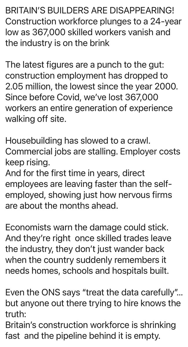 Let’s target to build 1.5M homes. Build Military Homes. Release hundreds of HRB facade remediation schemes.
Supply &amp; Demand.
Wonder if Labour and material costs may rise ?
Get ready …. 👀