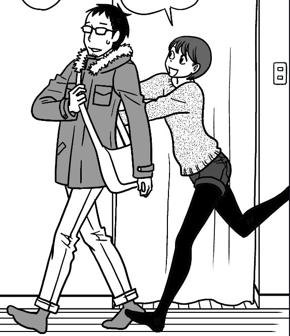漫画アクションに2017年に掲載されたショート読切のカットと本編の1コマです
「うしどし夫婦」(8ページ)
12歳差ということなのでしょう多分
このふたりいいな! 