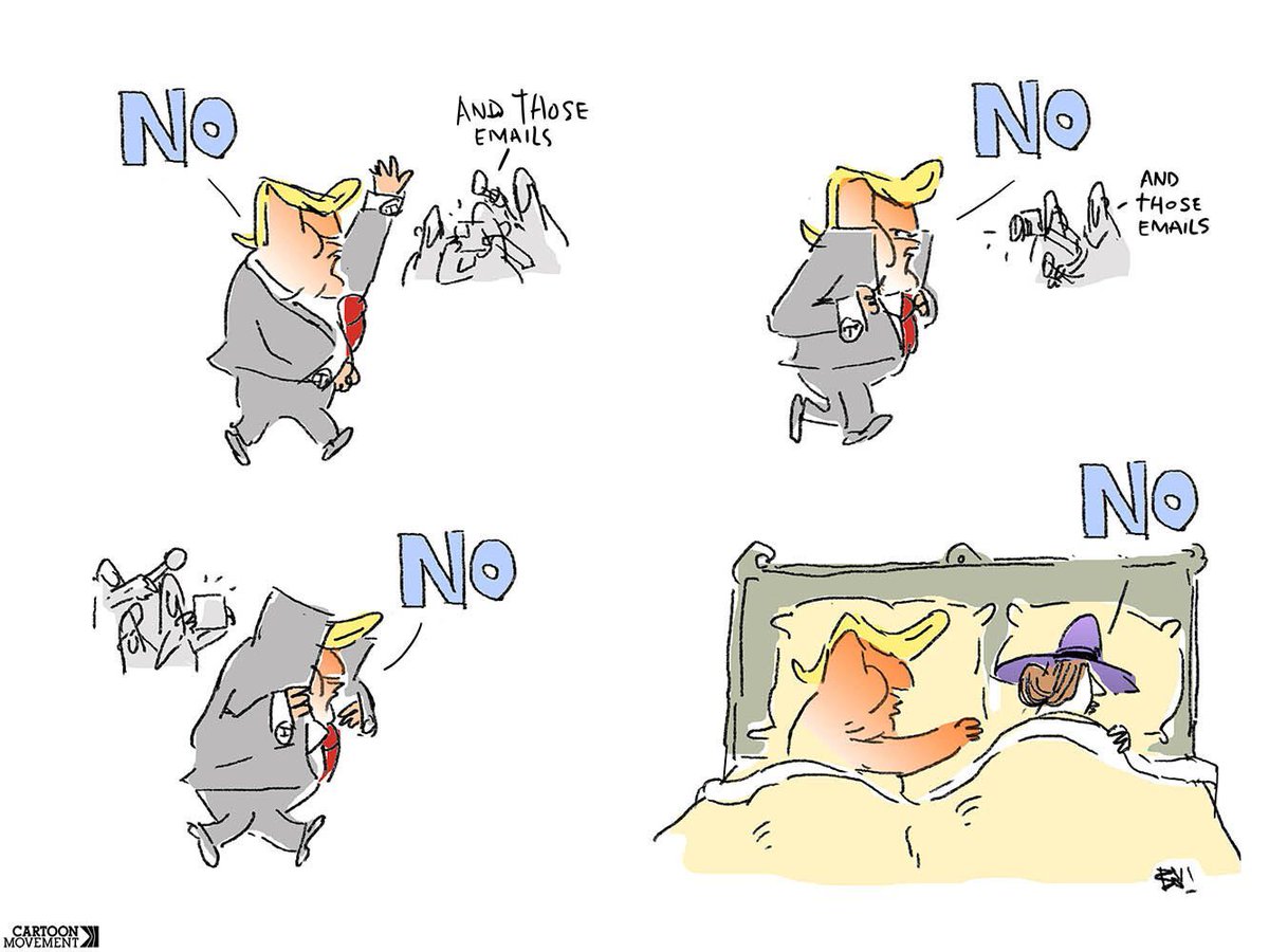 cartoonmovement's tweet image. What about those emails? Today's cartoon by @BecsHumor. More cartoons: buff.ly/vSqwaZ3

#Trump #Epstein
