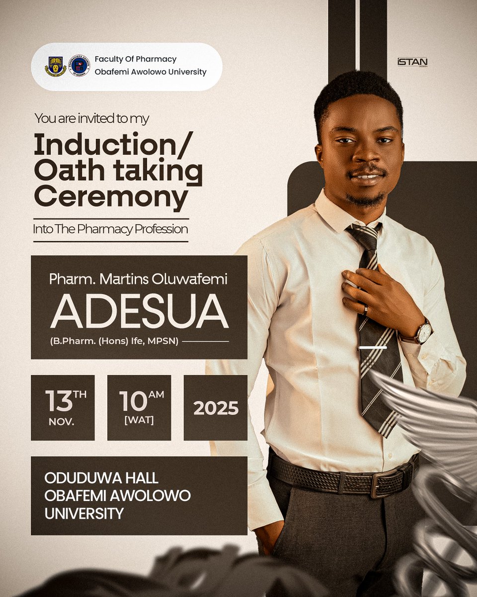 iStanDesign's tweet image. The Day The Lord Has Made

Congratulations to the newly inducted pharmacists of Obafemi Awolowo University

Every project is a new chance to deliver excellence.

If you&apos;re planning something soon and you want your visuals to stand out effortlessly, you know the direction to look