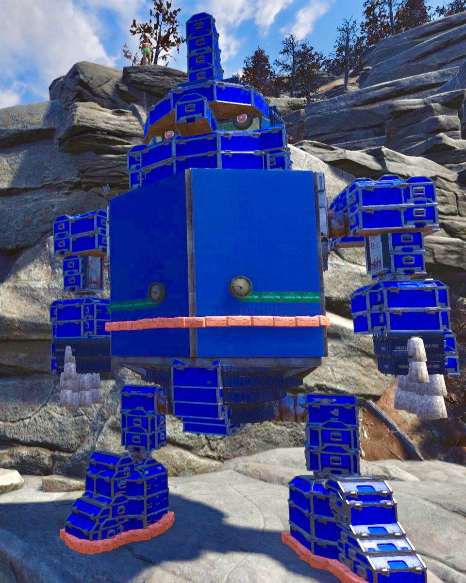 シリーズ
【ちん、Campを作る】

第5回
タイトル
『鉄人76号』

はい！
スーパーディフォルメ感たっぷりに仕上げました💦
楽しめました💪✨

#Fallout76camp