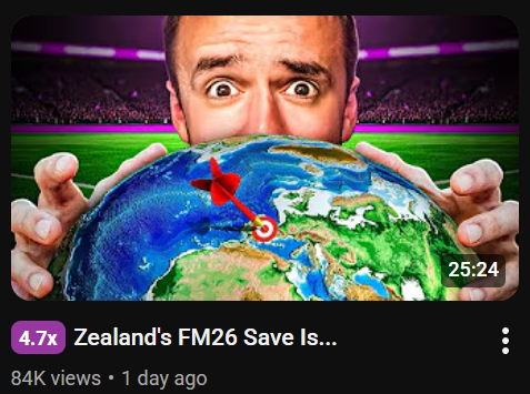 Always great to see an edit I've done performing well in the first 24 hours.

Big things coming for this FM26 series👀