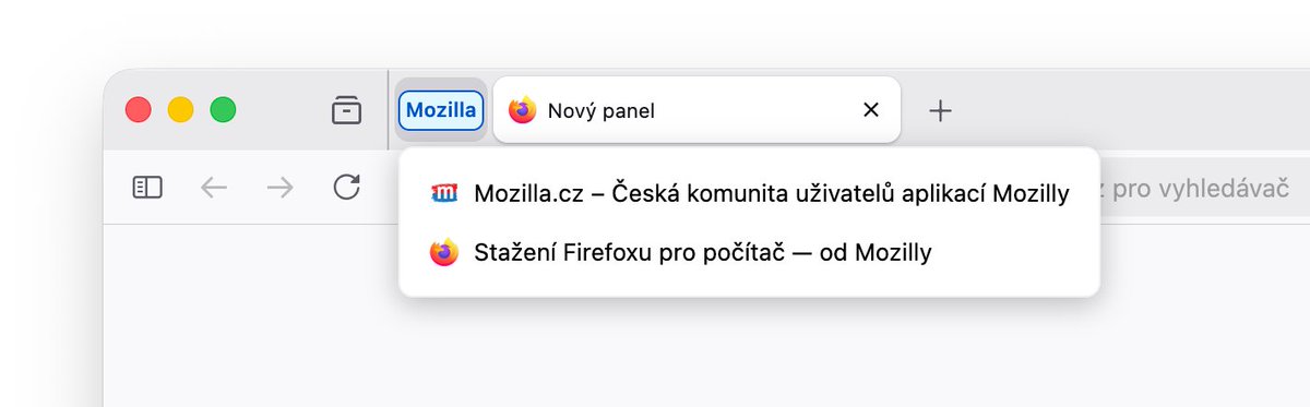 Ve Firefoxu 145 můžete nově zobrazit seznam panelů, které jsou umístěny ve skupině. Stačí najet kurzorem myši na název skupiny panelů.