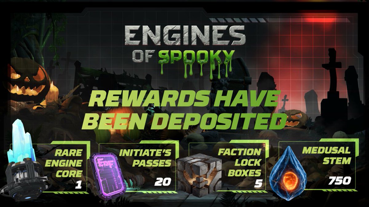 Engines of Spooky Event: REWARDS ARE OUT! 💰

Also, <a href="/EnginesOfFury/">Engines of Fury 🎮 PLAY NOW</a> Initiate’s Closed Playtest 1 &amp; 2 Rewards already deposited on <a href="/Immutable/">Immutable</a> wallet

🎉 Congratulations to all the winners

$FURY Distribution is completed 🚀

If you participated in Playtest 1 or Playtest 2, check