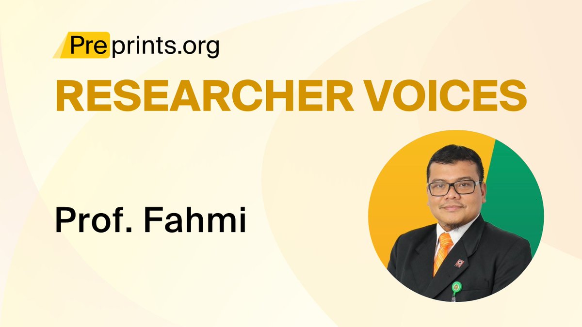 Preprints_org's tweet photo. #ResearcherVoices

From a trail to becoming an advocate, Prof. Fahmi @fahmimn, Dean of the Faculty of Engineering and Professor in Electrical Engineering at Universitas Sumatera Utara, shares the hidden benefits he discovered about preprints.

Read more:  https://t.co/bIuOsQ4moU https://t.co/E05xgbhFs8