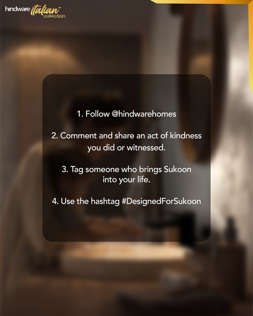 Hindware_India's tweet image. In a world that moves fast, kindness slows everything down, filling our hearts and homes with Sukoon 💛

This #WorldKindnessDay, tell us about an act of kindness that touched you and spread a little more calm into the world.

#WorldKindnessDay #DesignedForSukoon #Hindware