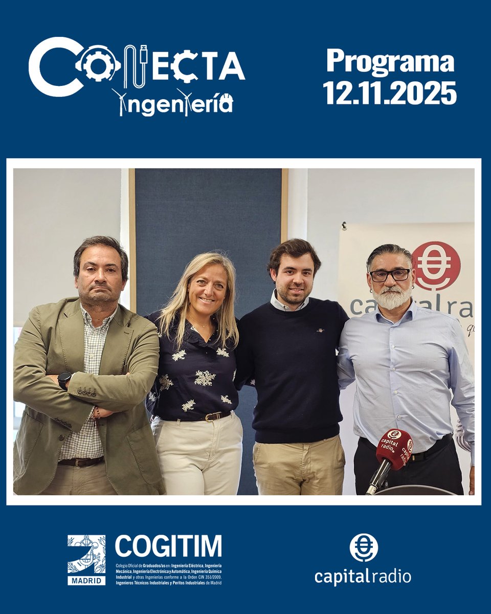 cogitimadrid's tweet image. 📻 Si no pudiste escuchar ayer #ConectaIngeniería, el programa de radio del @cogitimadrid,  no te pierdas la entrevista a Jorge Pasamar, creador de &quot;Taykart&quot;, un kart eléctrico que une #innovación y #sostenibilidad. ♻️

🎧Aquí tienes el podcast 👇
▶️capitalradio.es/audio/69145adf…