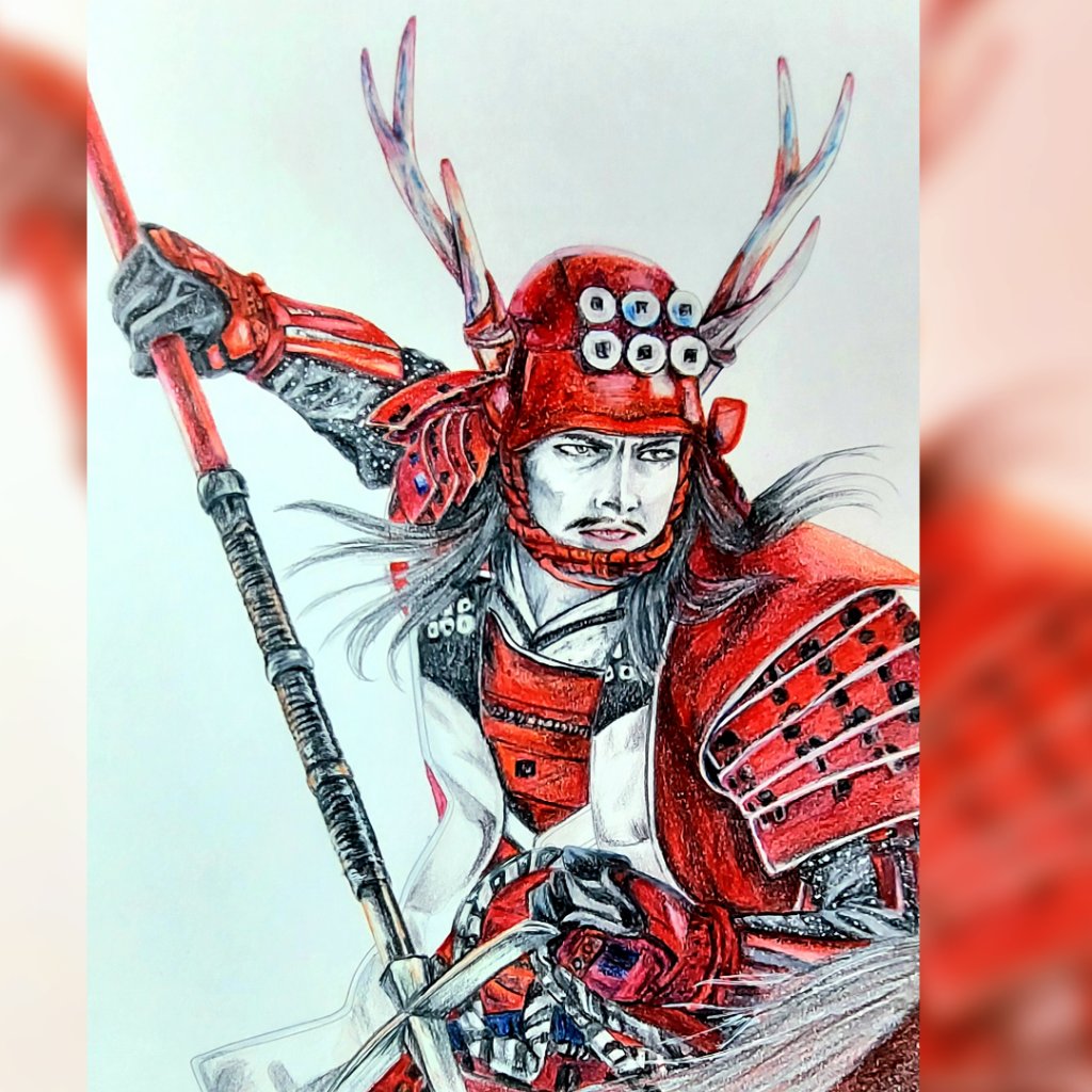 senxiong3333's tweet image. 思考を変えて塗ってみた。家康がもっとも恐れていた武士の1人  #真田幸村 背景ない方が綺麗だったです😅
 #塗り絵
 #大人の塗り絵
 #戦国武将
 #戦国武将編長野剛
 #長野剛
 #大人の塗り絵
 #貴蝶の塗り絵