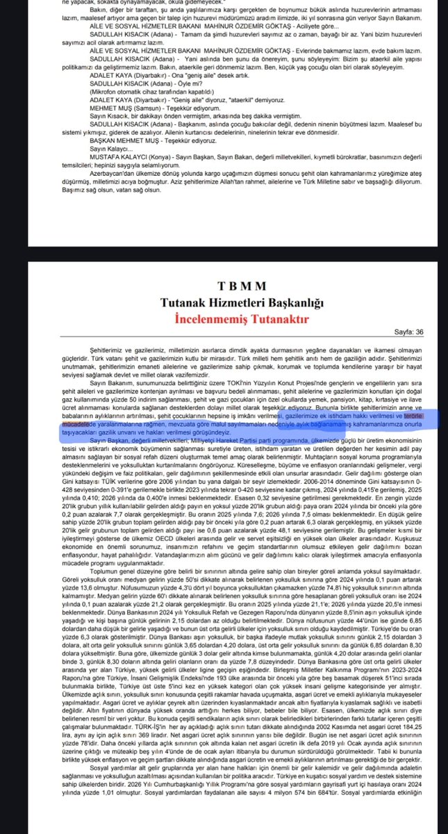 Bugün <a href="/TBMMresmi/">TBMM</a> de <a href="/tcailesosyal/">T.C. Aile ve Sosyal Hizmetler Bakanlığı</a> Bütçe  Görüşmelerinde :
<a href="/MHP_Bilgi/">MHP</a> İstanbul milletvekili ve <a href="/MHP_Bilgi/">MHP</a> Genel Başkan Yardımcısı Sn <a href="/ifarukaksu/">İsmail Faruk Aksu</a>
<a href="/MHP_Bilgi/">MHP</a> Konya milletvekili
Sn <a href="/MKalayci42/">Mustafa Kalaycı</a>
<a href="/MHP_Bilgi/">MHP</a> Bursa Milletvekili <a href="/fevzizirhlioglu/">Fevzi Zırhlıoğlu</a> Vekillerimiz <a href="/TmsyGaziler/">T.M.S.Y GAZİ SAYILMAYANLAR</a> vatan evlatlarının