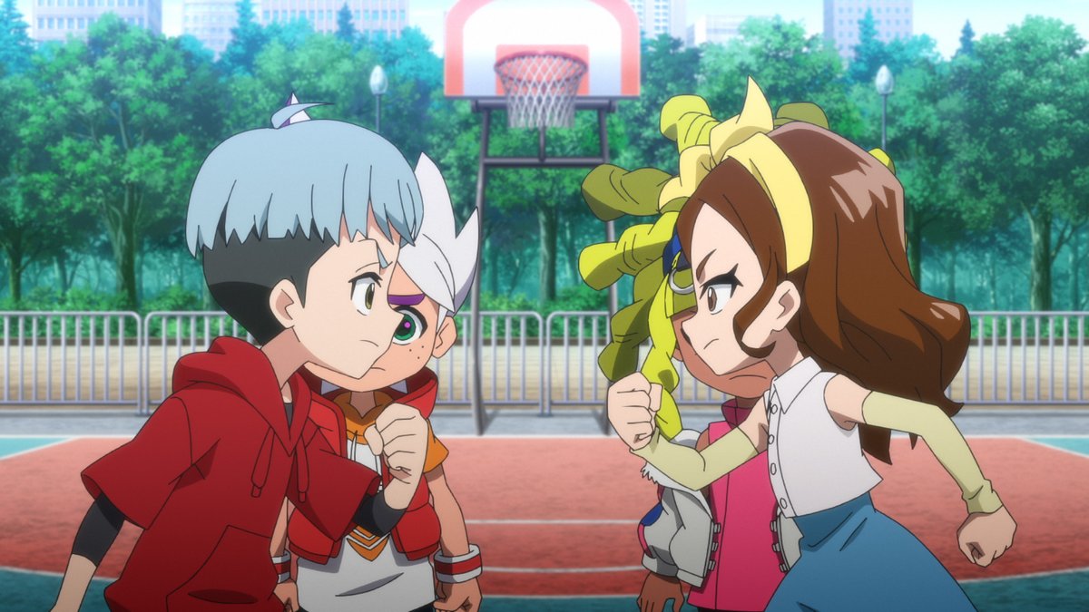 Ninjala_JP's tweet image. 📺今週のアニメ『#ニンジャラ』

【第193話】
対立する2つのチームを仲良くさせたい
バーンとエマ

イベントへ合同参加を企画する✨

🌈土曜あさ7時30分～テレビ東京系で放送
#櫻井孝宏 #鬼頭明里 #安元洋貴
#皆川純子 #小林由美子 #潘めぐみ
#悠木碧 #村瀬歩 #井上ほの花
#Ninjala #アニメニンジャラ