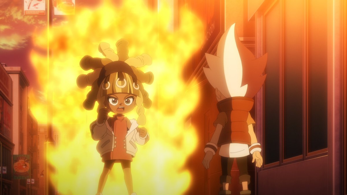 Ninjala_JP's tweet image. 📺今週のアニメ『#ニンジャラ』

【第193話】
対立する2つのチームを仲良くさせたい
バーンとエマ

イベントへ合同参加を企画する✨

🌈土曜あさ7時30分～テレビ東京系で放送
#櫻井孝宏 #鬼頭明里 #安元洋貴
#皆川純子 #小林由美子 #潘めぐみ
#悠木碧 #村瀬歩 #井上ほの花
#Ninjala #アニメニンジャラ