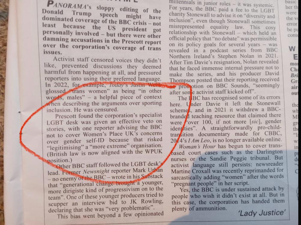 Good to see this in Private Eye. <a href="/PrivateEyeNews/">Private Eye Magazine</a> Censorship Shame, Lady Justice:
‘British law is now aligned with the WPUk position.'
We could split hairs and say that British Law was always aligned with WPUK’s position but happy wave that aside.