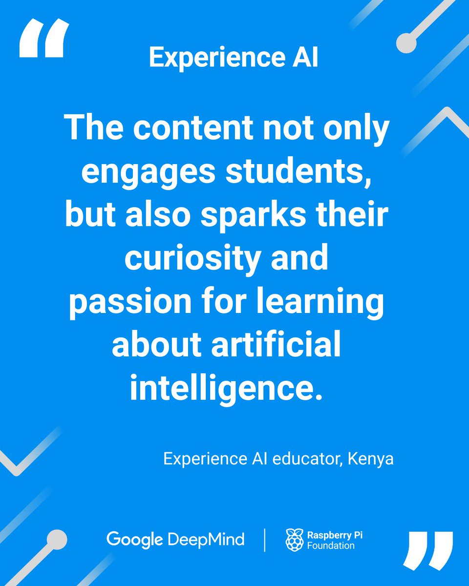 RaspberryPi_org's tweet image. 💡 Kenyan educators are using Experience AI to spark curiosity and inspire students to explore the world of artificial intelligence.

🌍 Discover our free AI classroom resources available to teachers around the world  → rpf.io/experienceai

#ExperienceAI  #AIEducation