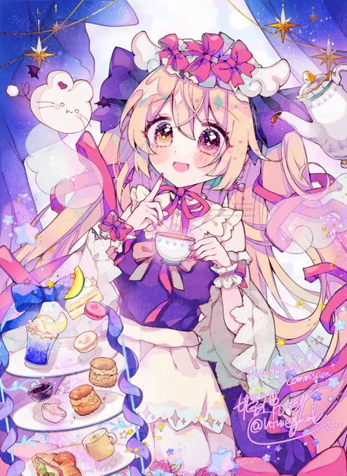 月夜のアフタヌーンティー #Commission