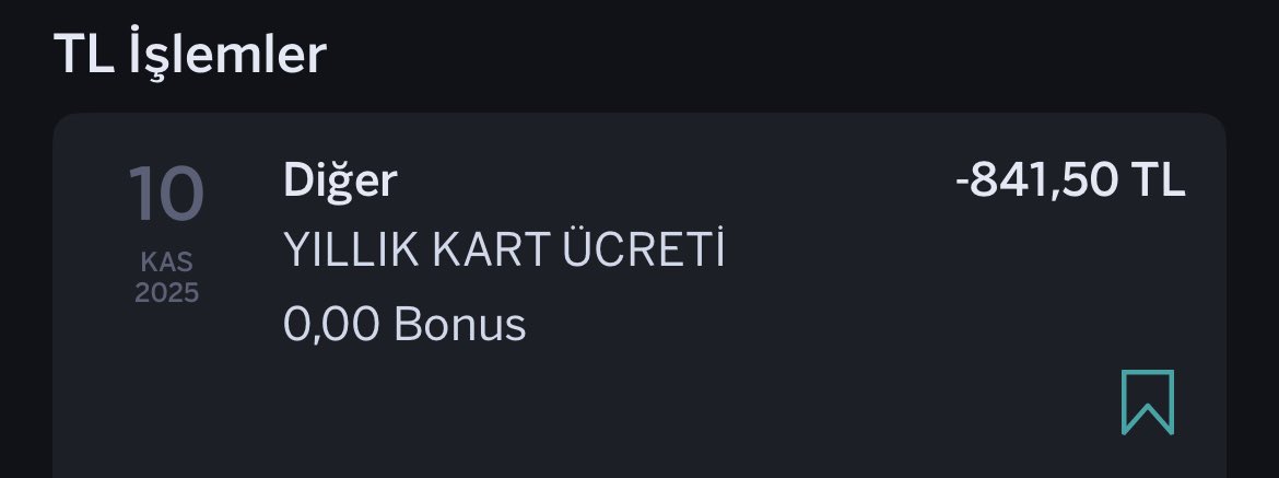 Takipçi şikayeti:

''Yıllardır kullanmadığım, limiti bile 2000 TL olan karta yıllık 840 TL ücret kesintisi yapmış Garanti BBVA. Hiçbir bildirim yok. Şans eseri uygulamaya girince gördüm. Bakiyenin yaklaşık %42’si.''