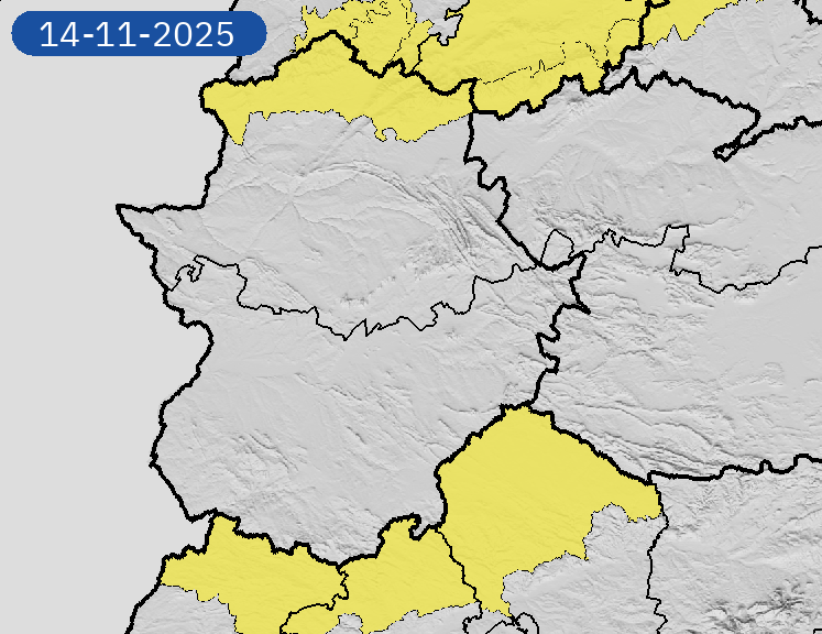 AVISOS HOY Y MAÑANA
Extremadura: lluvias y vientos.
Nivel máximo de aviso: naranja.
Información : AEMET Extremadura