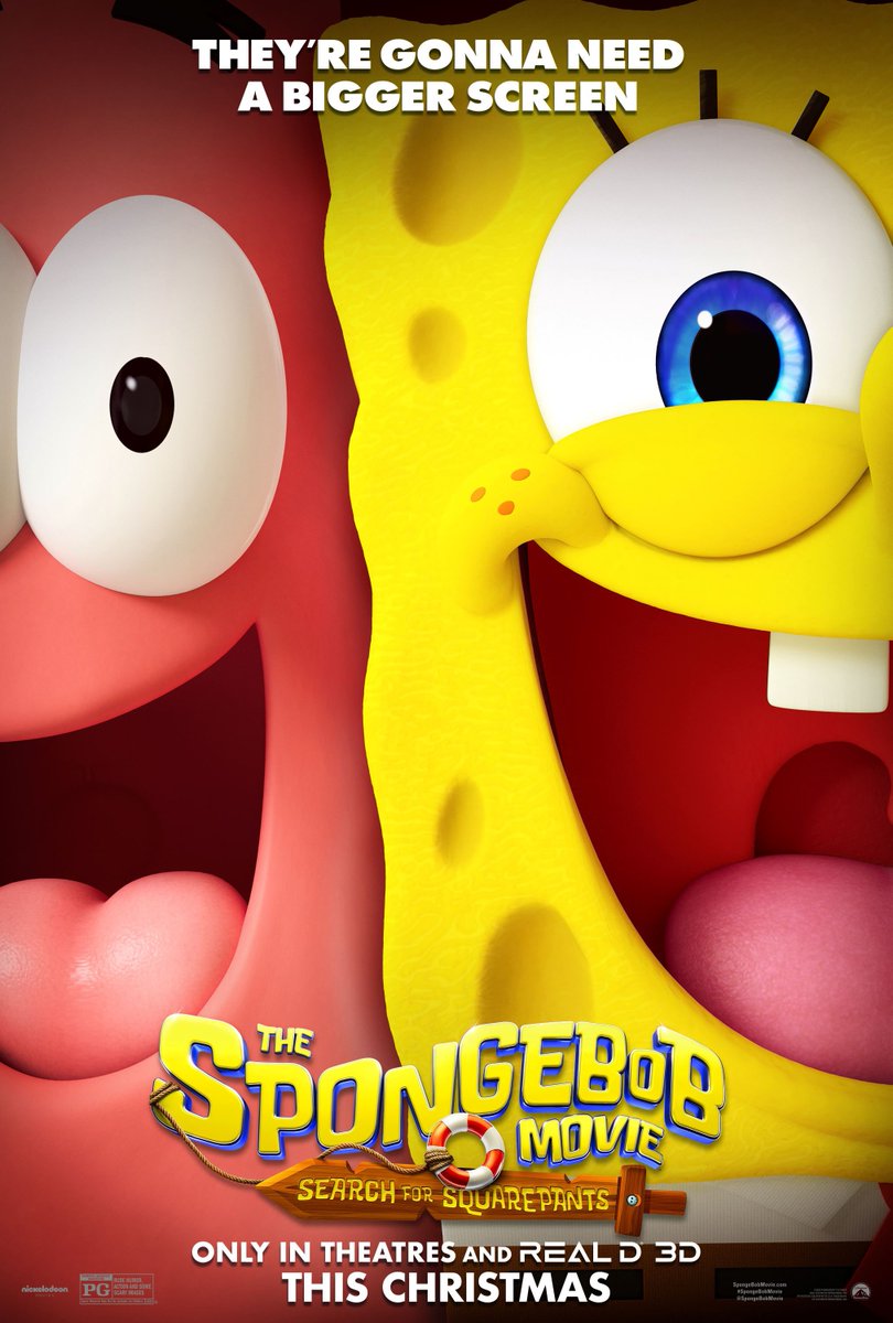 A new poster for ‘THE SPONGEBOB MOVIE: SEARCH FOR SQUAREPANTS’ has been released.

In theaters on December 19.