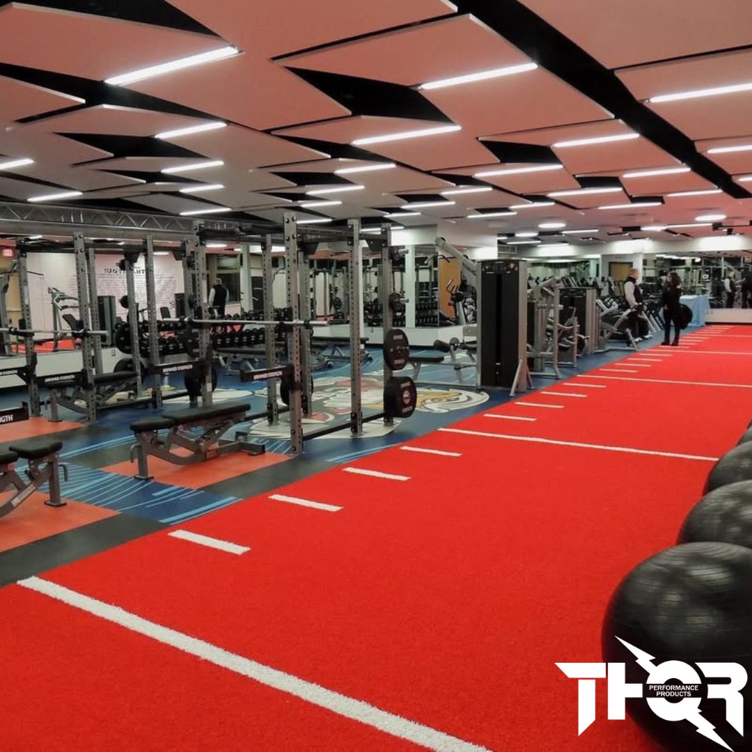 ThorPerformance's tweet image. If the facility you’re designing has any group training or functional elements, the right turf selection is the best place to start - since it’s the biggest piece of equipment you will have.

#flooredbyTHOR #ThorPerformanceProducts #artificialgrass #flooring #interiordesign #gym