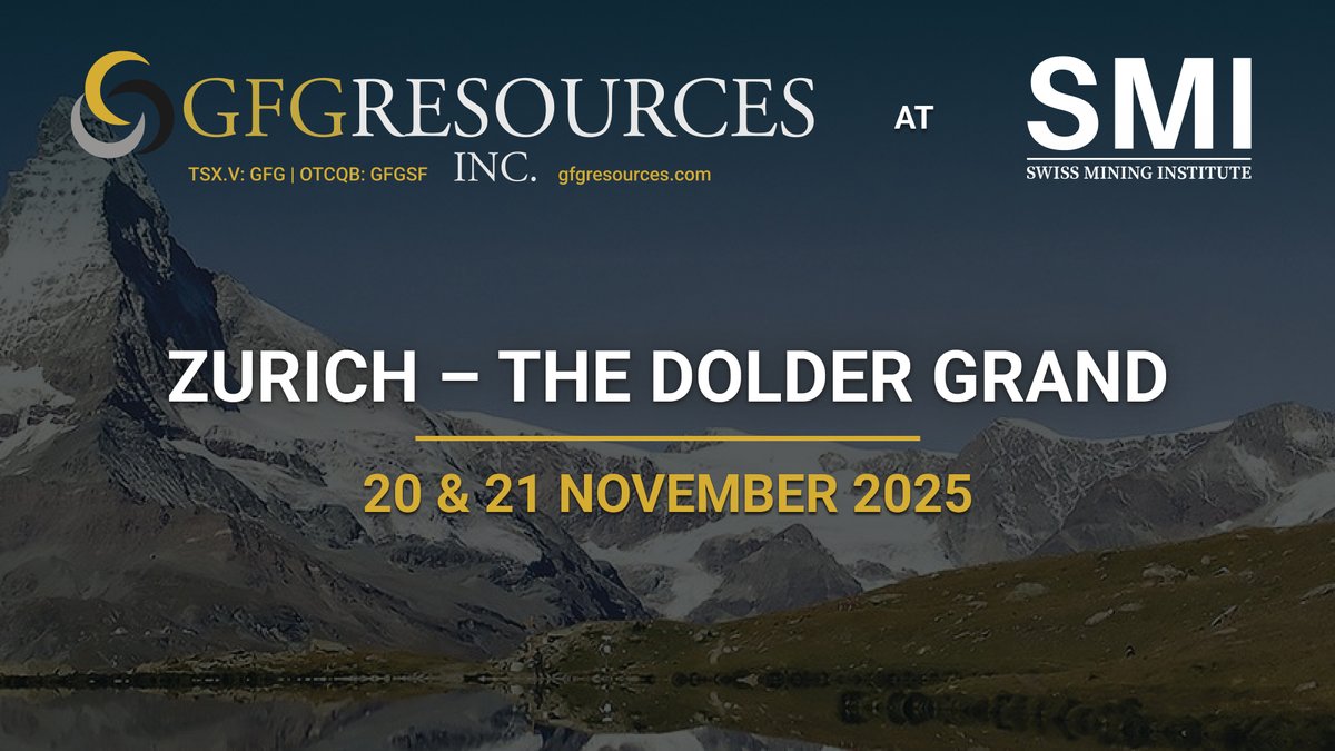 gfgresources's tweet image. Heading to Swiss Mining Institute in Zurich, November 20-21! If you&apos;re attending, we&apos;d love to connect. See you there!