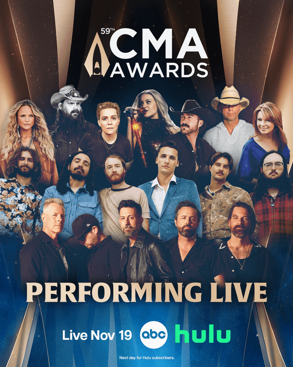 CountryMusic's tweet image. You thought we were done? Not even close. Catch more of your favorite Country Music stars hit the #CMAawards stage next Wednesday at 8/7c on @ABCNetwork and stream next day on @Hulu!   

Performances by @KelseaBallerini, Brandi Carlile, @KennyChesney, @RileyGreenMusic,…