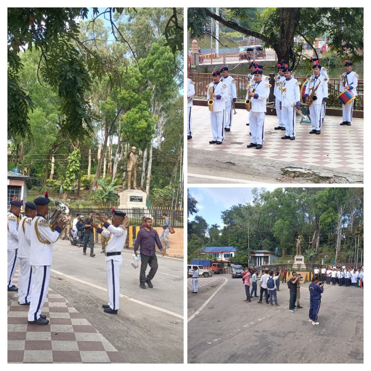 DimahasaoPolice's tweet image. Today the brass band from 5th APBN Sontila, mesmerised the crowd by performing "Vande Mataram" at Haflong town to celebrate 150th years of Vande Mataram.
@assampolice @DGPAssamPolice @HardiSpeaks 
@DimaDipr