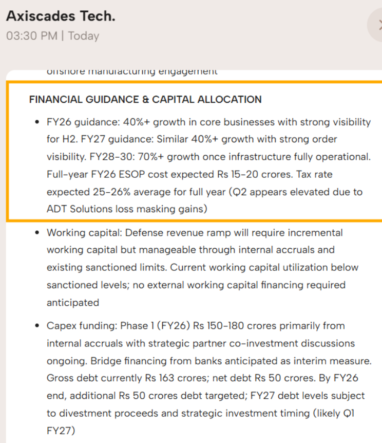 ParthaAwe's tweet image. Magnificent Guidance! Lets see how promoters walk on the talk! #axiscades
