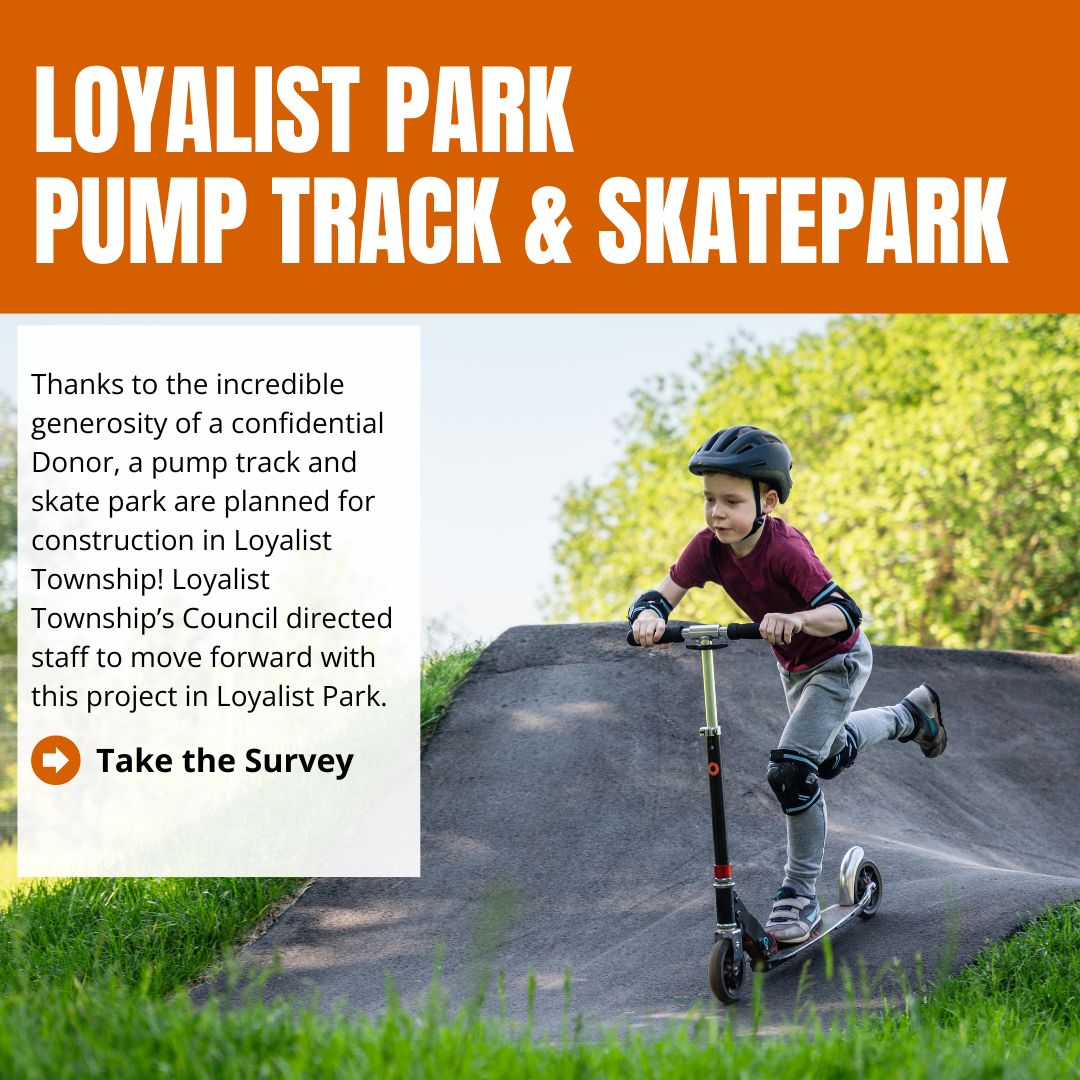 LOYTWP's tweet image. Share Your Feedback on the Loyalist Park Pump Track &amp;amp; Skatepark! Help us choose between the two preliminary design options — your input will help shape the future of this exciting community space.

Don’t wait! The survey closes tomorrow, November 14th.

➡️ loom.ly/KPqpj2o