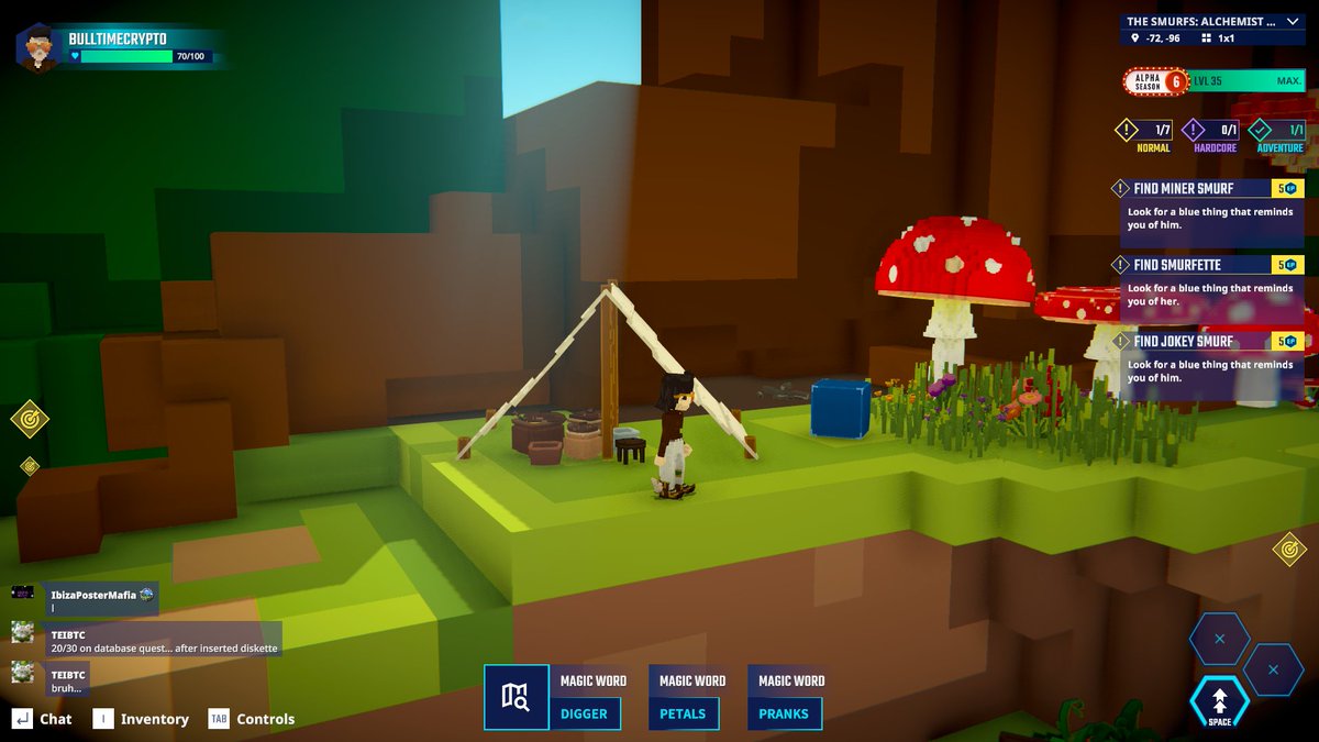 BulltimeCrypto's tweet photo. Found the tent in the Alchemist Chaos! @TheSandboxGame  https://t.co/5iIk76NgUo https://t.co/B69o0uPL6m