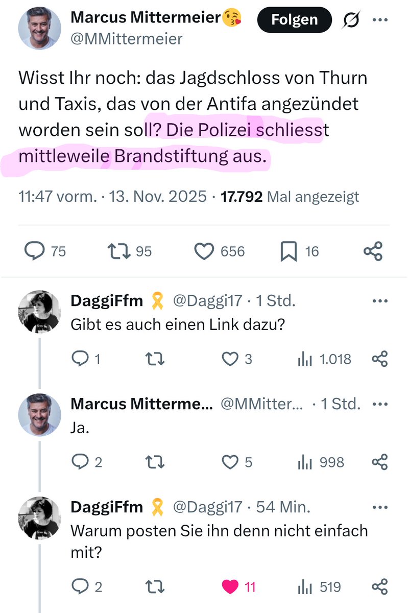 Frei erfunden oder mangelnde Lesekompetenz <a href="/MMittermeier/">Marcus Mittermeier😘</a> ?