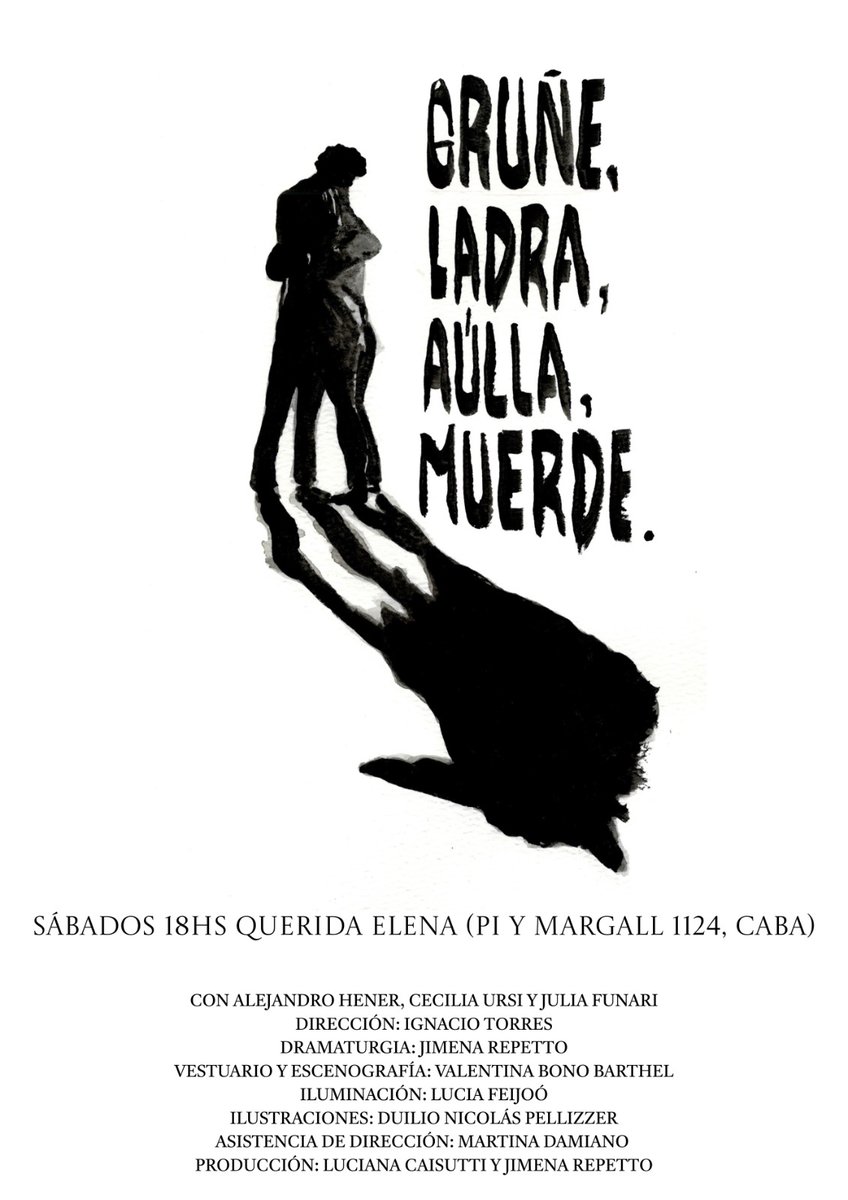 Únicas tres funciones. Sábados 18hs en Querida Elena. <a href="/queridaelenaOK/">Querida Elena</a>