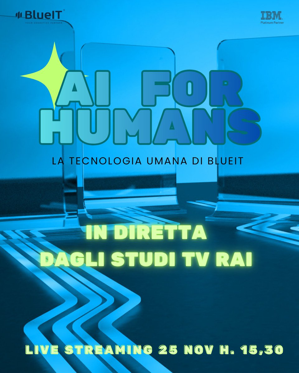 LoPsihologo's tweet image. Che fate il 25 novembre?
Perché saremo in diretta dagli studi RAI con #AIForHumans 🤩 si parlerà di fiducia, etica e consapevolezza nell’uso dell’AI.

Se volete esserci potete riservarvi il posto qui 👇 
🔗 bit.ly/ai-for-humans2…
#adv