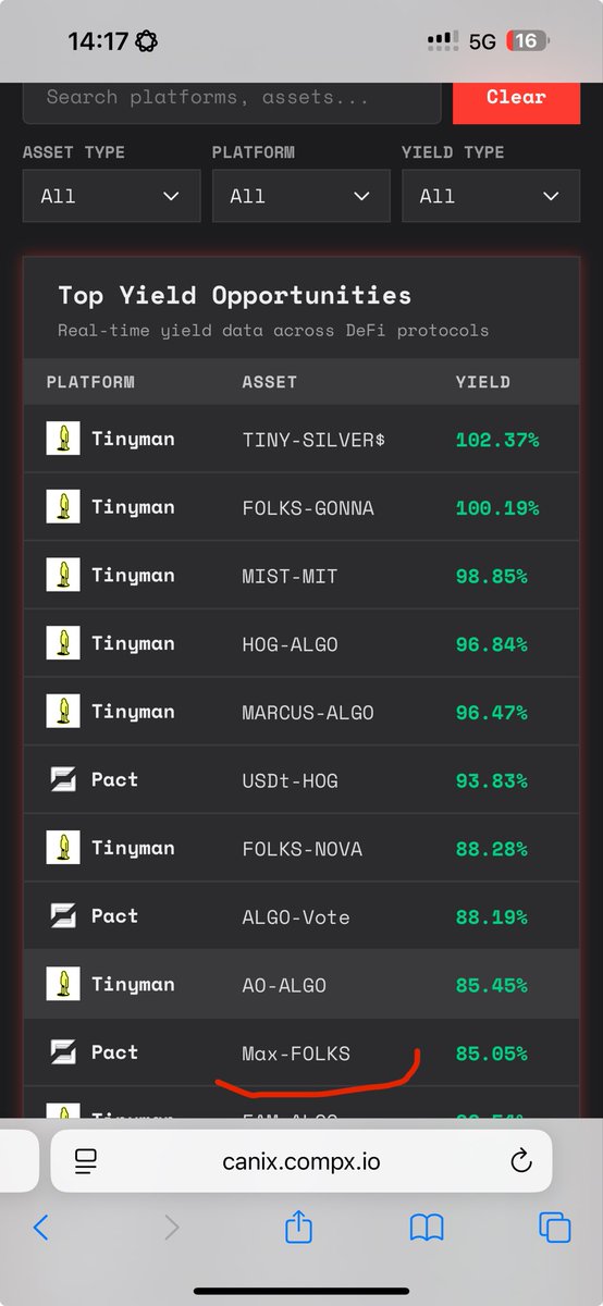 mcmaximz's tweet image. Love the new yield hunter website made by @Compxlabs 

And glad to see max coin lps appear on page 2 and 3 among the top yielding assets :)