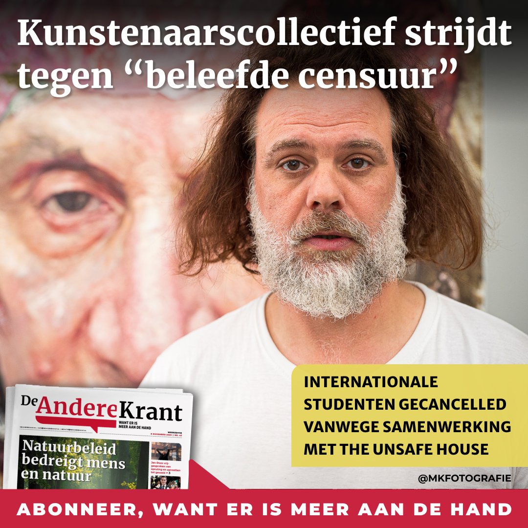AndereKrant's tweet image. Het in Amsterdam gevestigde kunstenaarscollectief The Unsafe House voert een strijd tegen wat het de “beleefde censuur” in de kunstwereld noemt. Het collectief raakte, niet voor het eerst, in opspraak nadat de kunstacademie in Leipzig een geplande expositie had geannuleerd na…