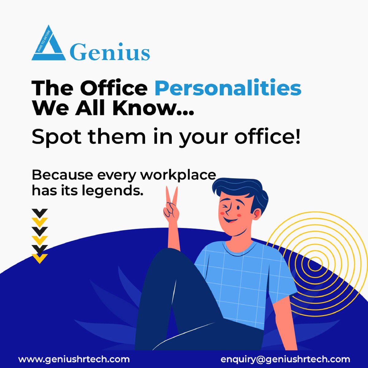 GeniusHRTechLtd's tweet image. Every office has its own universe of characters — the Meeting Lover, the Ghost Responder, the Coffee Philosopher… we all know that colleague 👀
They make work fun, chaotic, and unforgettable.
So tell us — which one are you? Tag your office twin! 😄

#OfficeHumor #WorkplaceVibes