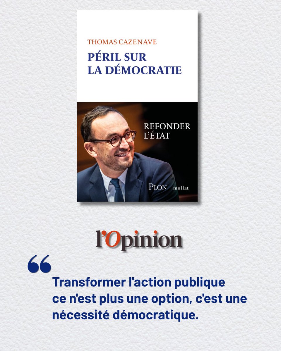La crise de la démocratie est d’abord une crise de l’efficacité de l’État. Notre modèle est à bout de souffle.

➡️ Il est temps de refonder l’État :
🔹 retour du politique
🔹 clarification des compétences
🔹 renforcement du Parlement
🔹 transformation de l’administration