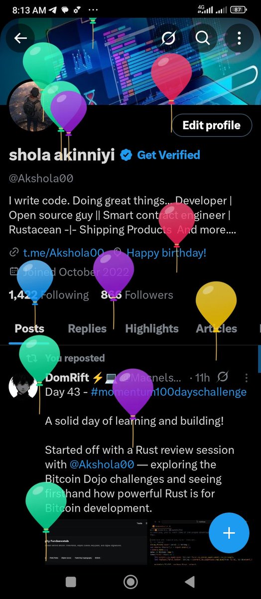 Akshola00's tweet image. Happy birthday to me ❤️