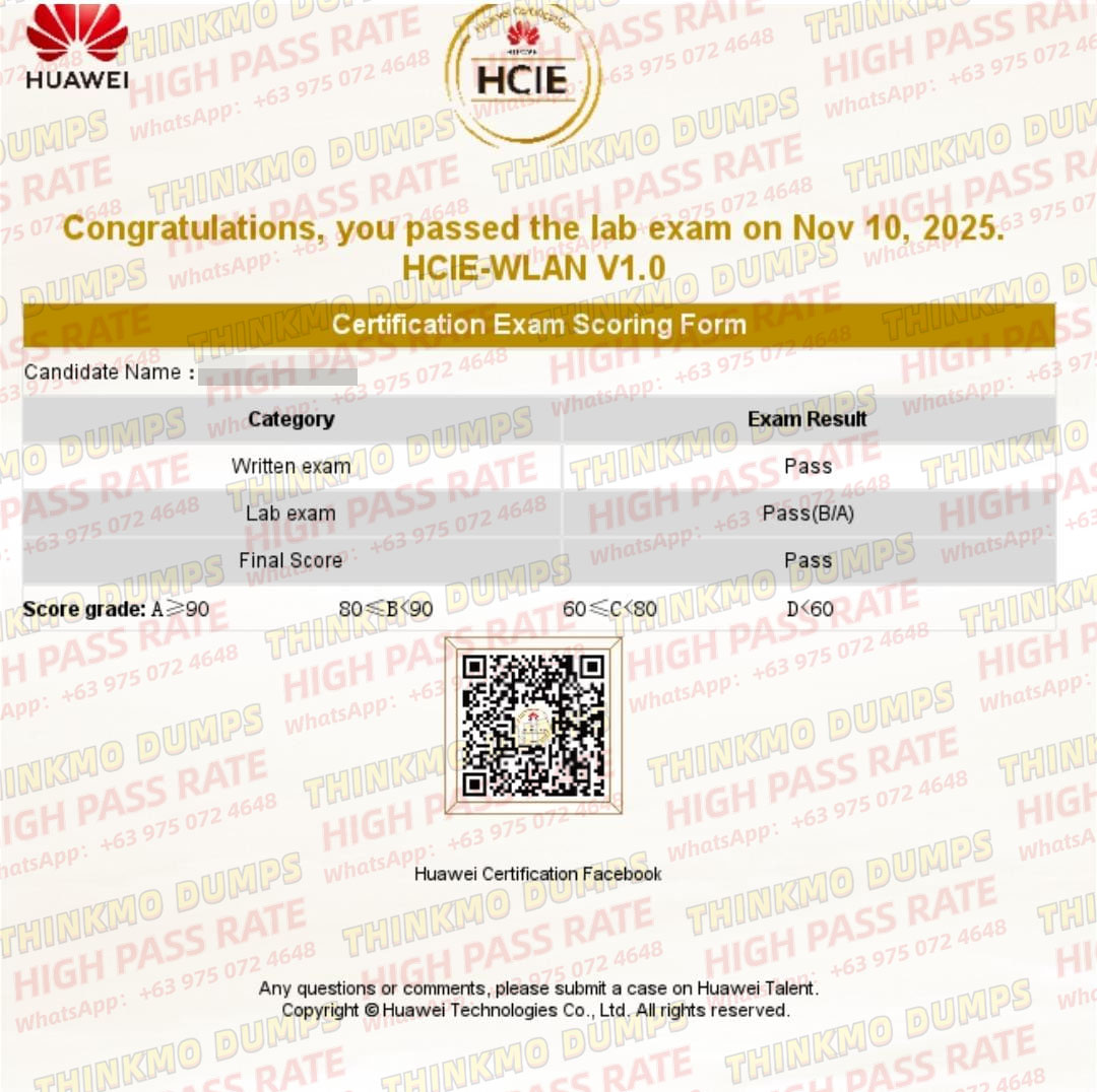 thinkmodumps's tweet image. 🥳🥳
Congratulations to 4 friends on passing HCIE-WLAN
If you also have corresponding needs, you can contact me~
#HCIEWLAN #HCIEpasser