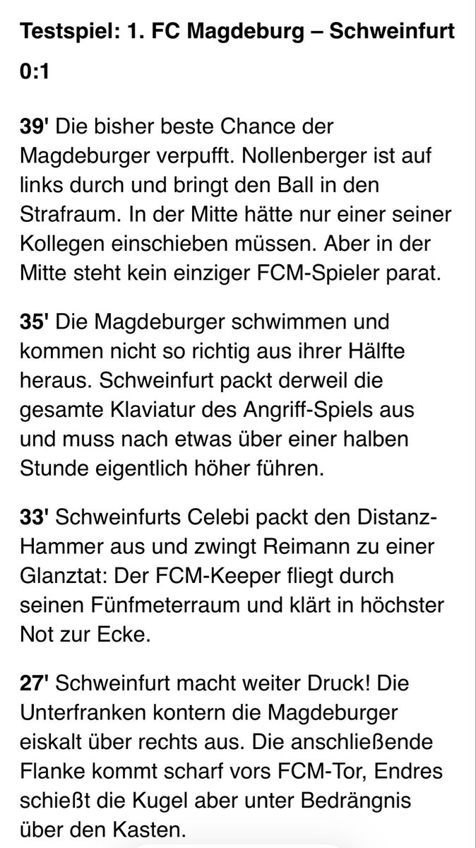 Gegen den Vorletzten der 3.Liga darf man schonmal ins schwimmen kommen
(danke <a href="/monotyyp/">Nico Esche</a> , dass du dir das Elend für uns anguckst)