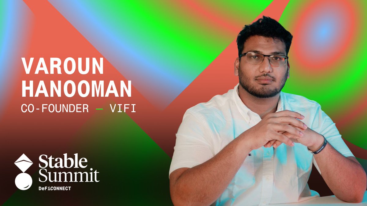 🎙️ <a href="/varounsvlogs/">varoun</a>, Co-founder, <a href="/ViFi_Labs/">ViFi Labs</a>

Varoun is speaking at Stable Summit!

Meet him at Ciudad Cultural Konex in Buenos Aires during DeFiConnect on 18–19 November.

🎟️ tickets.deficonnect.co