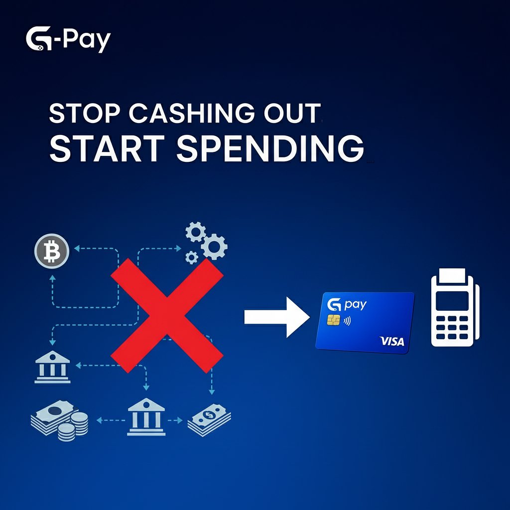 GPay_Global's tweet image. ❌ Stop Cashing Out. Start Spending! 

Say goodbye to complex off-ramps and delays. 
G-Pay lets you spend your crypto assets directly. 
One simple step to global access. 

#GPay #CryptoPayments #SpendCrypto