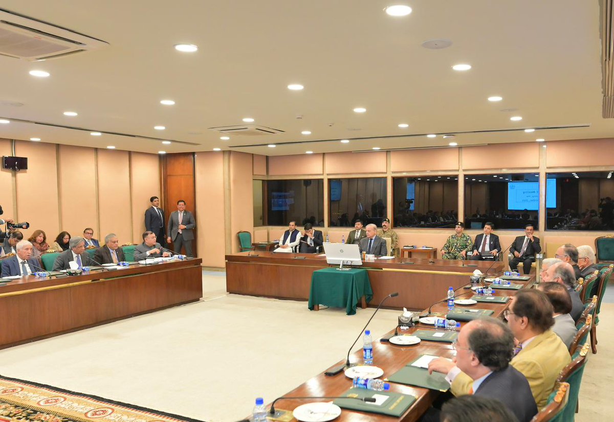 Prime Minister Muhammad Shehbaz Sharif chairs the Federal Cabinet Meeting.