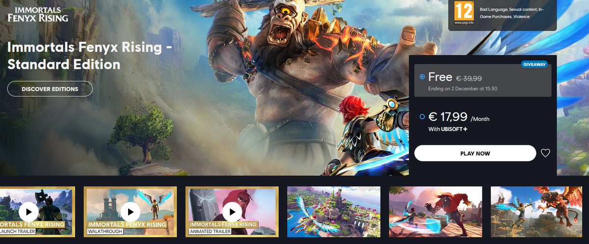 vksytc's tweet image. 🔥 Immortals Fenyx Rising FREE NOW
You can start claiming for free now. Last date is 2nd December 2025
Link - store.ubisoft.com/ie/immortals-f…
Video - youtu.be/CRiy-tEkDFY