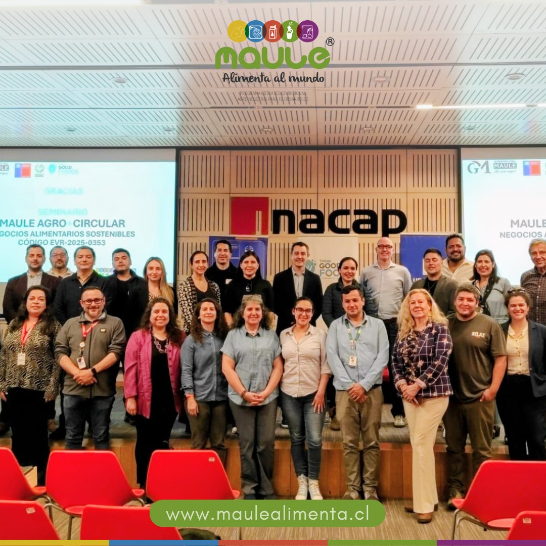 + de 70 representantes agroindustria participaron en Seminario Maule Agro+Circular, organizado x <a href="/GOREMaule/">Gobierno Regional Del Maule</a>  @FIA_Innova, @ThinkGoodFoods, @MauleAlimenta y Blue Oak 
“Chile puede ser líder en alimentos sostenibles, pero requiere colaboración real”, César Quezada, Think Good Foods